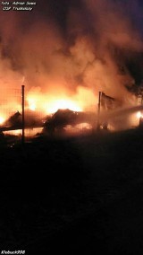 Pożar altany w Brzezinkach [FOTO]