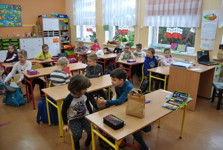 Odwiedziliśmy pierwszaków ze szkoły w Kiełczewie