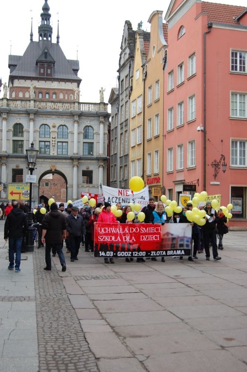 Protest uczniów w Gdańsku