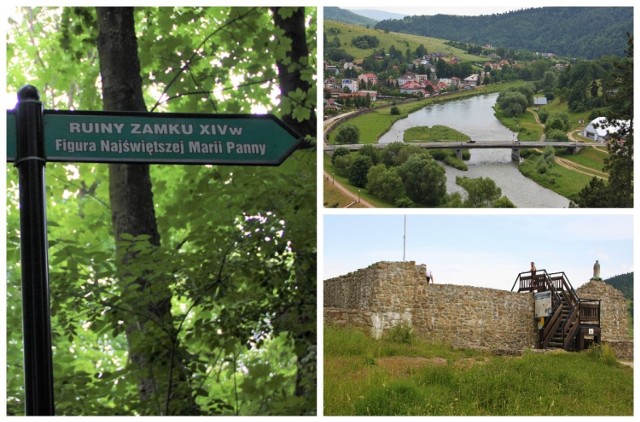 Ruiny zamku znajdują się na wzgórzu Baszta (pasmo Koziejówki, 636 m n.p.m.) i pochodzą z czasów Kazimierza Wielkiego