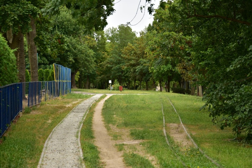 Tam obecnie wygląda torowisko nad Małym Jeziorem Żnińskim...