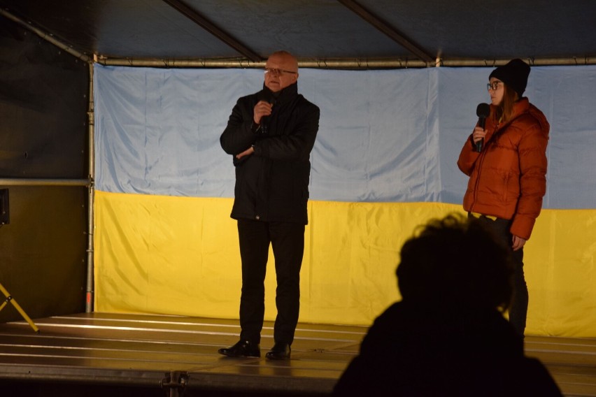 Wiec poparcia dla Ukrainy w Juszkowie. Mieszkańcy okazali swoją solidarność | ZDJĘCIA