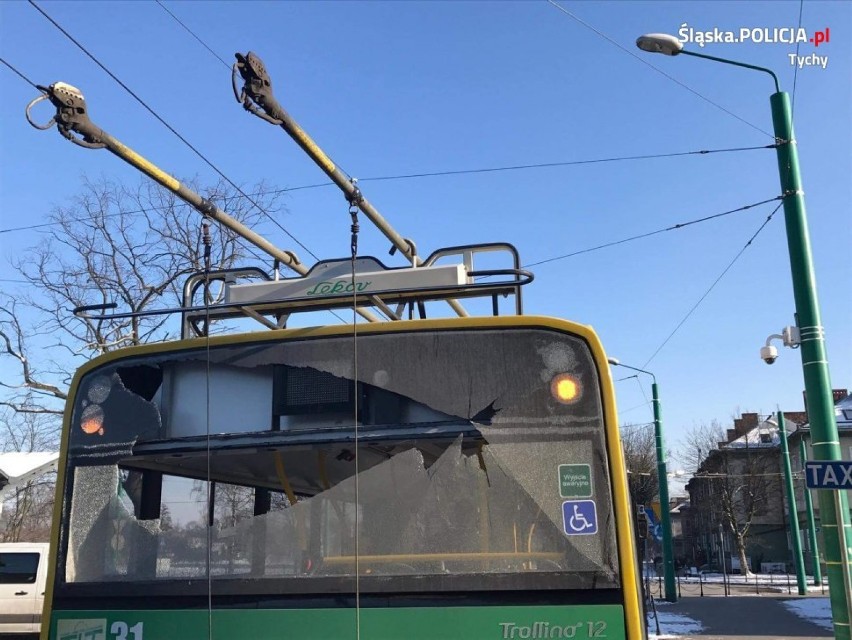 Ostrzelanie trolejbusu w Tychach: 37-latek sprawca