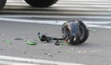 Wypadek motocyklisty w Sarnowie. Zderzył się z ciężarówką