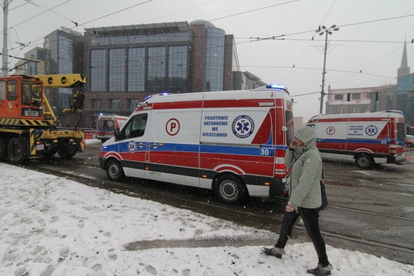 Wypadek tramwajów na ul. Kazimierza Wielkiego