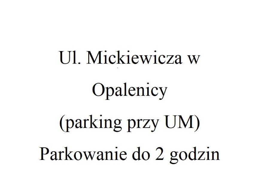 Ul. Łąkowa w Opalenicy (miejsca postojowe przy SP i PKO)