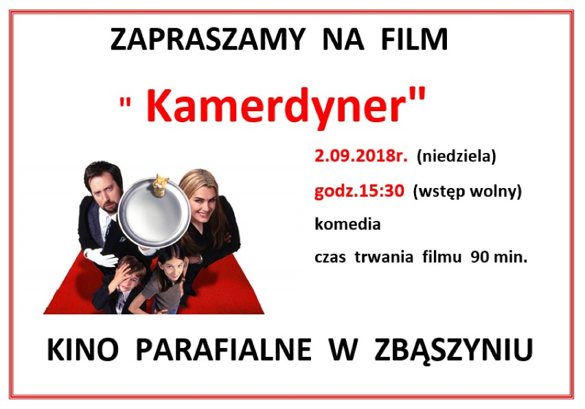 KAMERDYNER - komedia produkcji KanadaWielka/Brytania 2 września w kinie parafialnym [ZAPOWIEDŹ]