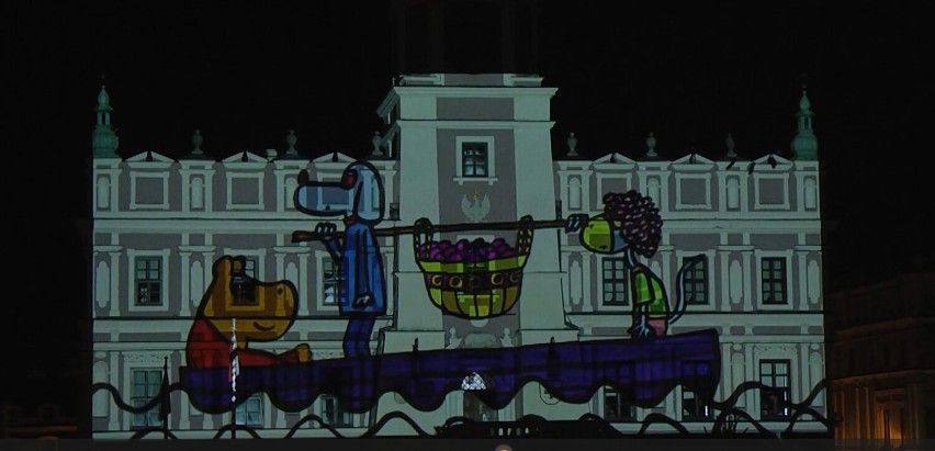 Multimedia dla ilustracji - wystawa w zamojskim BWA i animacje na fasadzie ratusza, 24-25.11.2023