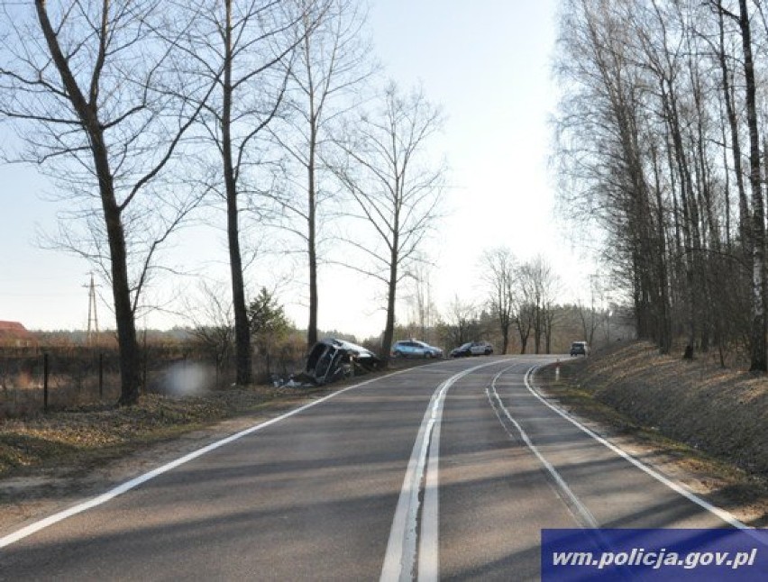 Wypadek Busa w pobliżu miejscowości Wejdyki