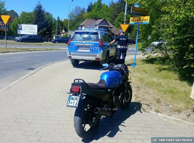 Motocykliście skontrolowanemu w niedzielę w Starachowicach może grozić nawet pięć lat więzienia