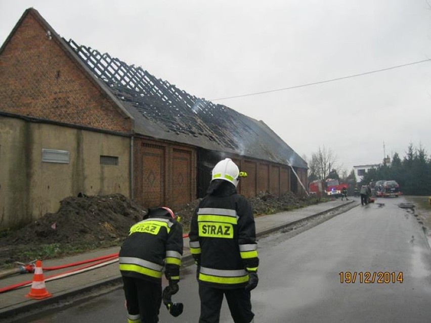 Pożar w Topoli-Osiedle. Spłonął niemal cały dach [ZDJĘCIA]