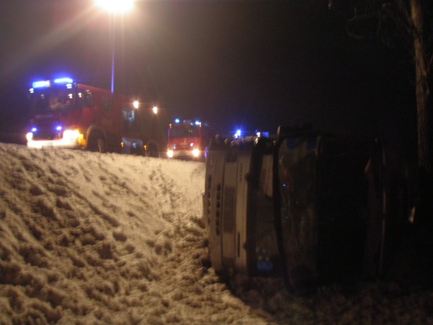 Wypadek autobusu na K17, w miejscowości Cezaryn