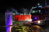 Tragiczny pożar w Opolu na osiedlu Chabrów. Spłonął garaż. Jedna osoba nie żyje, dwie ranne