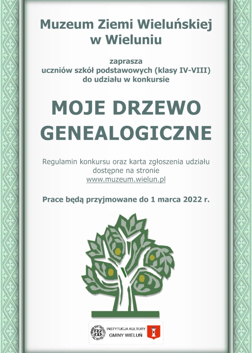 Wieluńskie muzeum zaprasza do udziału w konkursie „Moje drzewo genealogiczne”