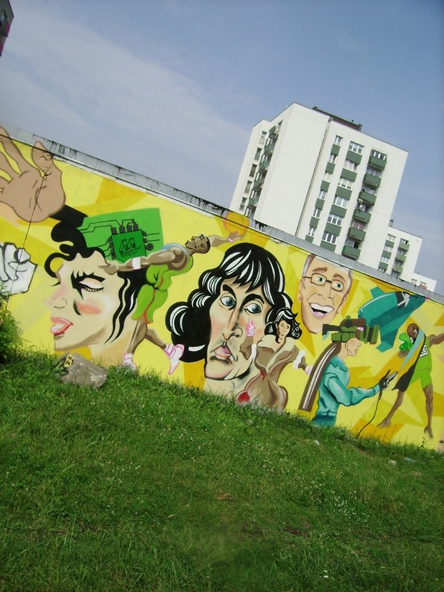 Mural przy ul. Adamieckiego