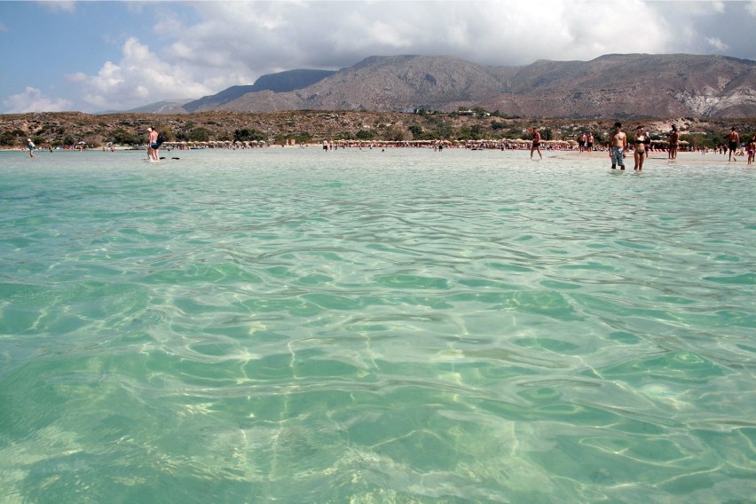 Elafonisi, jedna z najpiękniejszych plaż Krety zachodniej z...