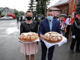 Gm. Stare Pole. Dożynki w kościele św. Barbary w Krzyżanowie [ZDJĘCIA]. Przez epidemię w tym roku tylko msza na zakończenie żniw