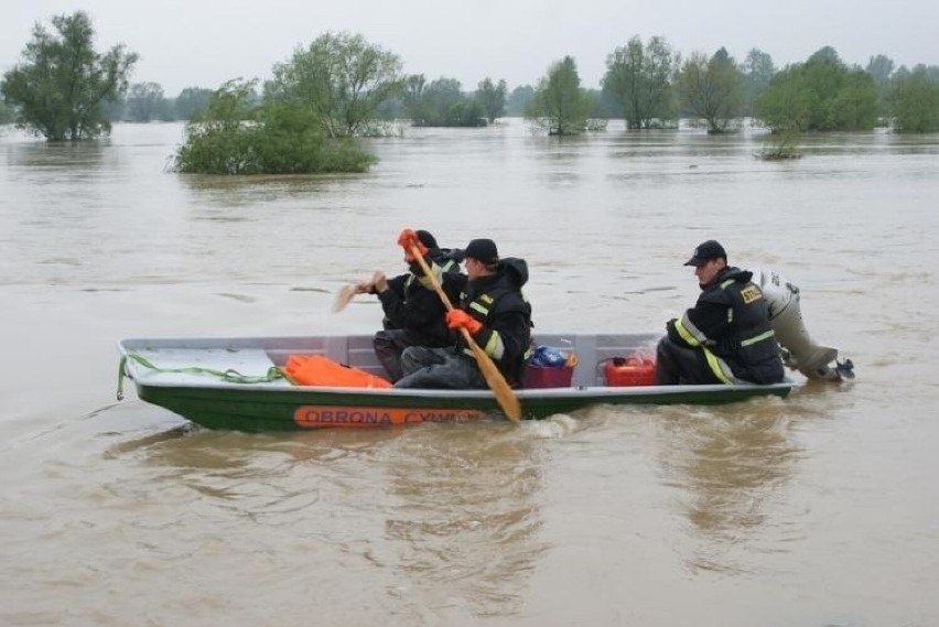 W 1997 roku powódź dotknęła także powiat oświęcimski i...