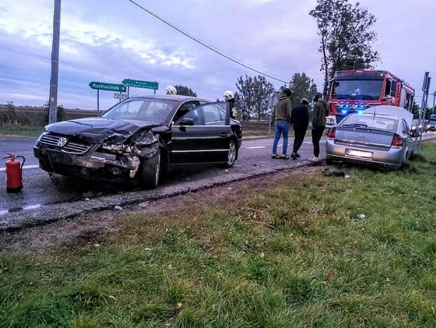 Gmina Witkowo. Zderzyły się dwa auta. Jedna osoba poszkodowana