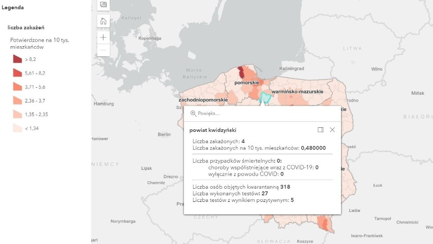 Kolejne zakażenia koronawirusem w powiecie kwidzyńskim. Mniej zachorowań, ponad 300 osób na kwarantannie. Dzienny raport MZ