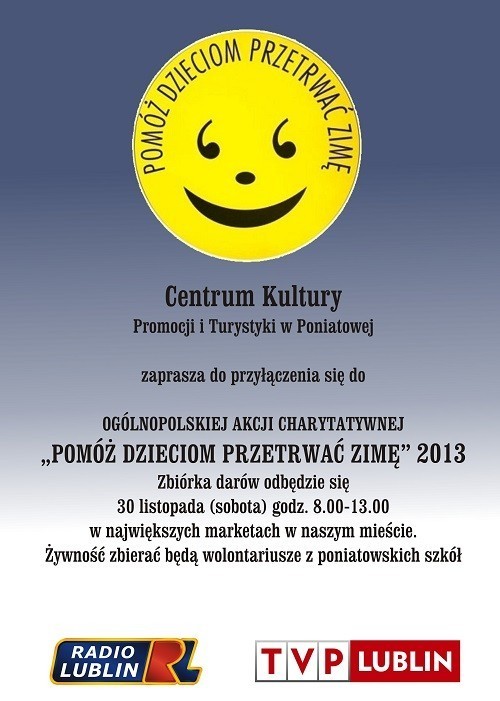 W Opole Lubelskim i Poniatowej odbędzie się Akcja "Pomóż dzieciom przetrwać zimę".
