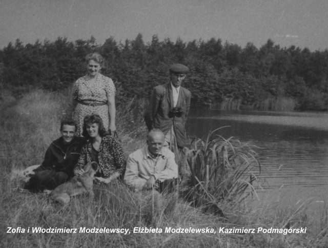 Zofia i Włodzimierz Modzelewscy,Elżbieta Modzelewska, Kazimierz Podmagórski na Pohulance