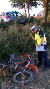 Wypadek motocyklisty na drodze pomiędzy Cyganami i Gardeją. W akcji helikopter Lotniczego Pogotowia Ratunkowego