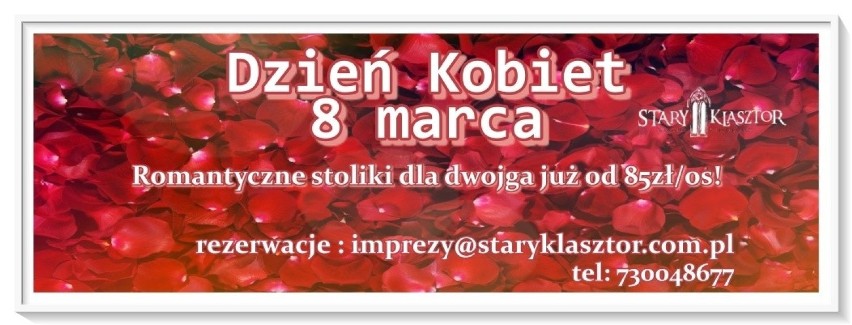 Dzień Kobiet w Starym Klasztorze! Koncert Mizia & Mizia Tribute to Nalepa i wyjątkowe menu restauracyjne. KONKURS