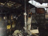 Pożar w Koninie. Spłonął  domek letniskowy [ZDJĘCIA]