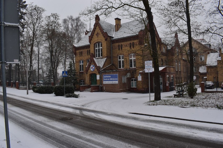 Krosno Odrzańskie po pierwszych opadach śniegu w sezonie...