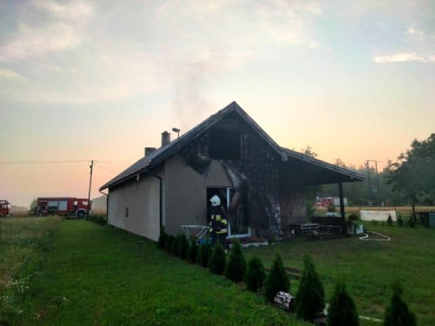 Pożar domu w Trzepnicy