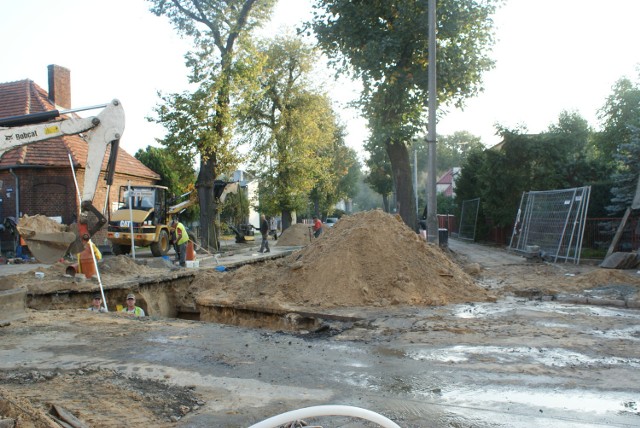 Część zadania przebudowy drogi została już zrealizowana