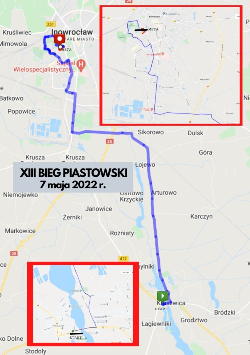 Inowrocław, Kruszwica - Z powodu Piastowskiego Festiwalu Biegowego na trasie Kruszwica - Inowrocław wystąpią utrudnienia w ruchu drogowym