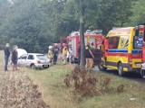 Dachowanie auta na trasie do Skorzęcina. 2 osoby ranne [FOTO, FILM]