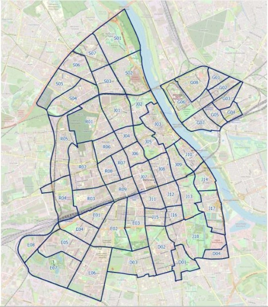 Warszawa po planowanym rozszerzeniu SPPN