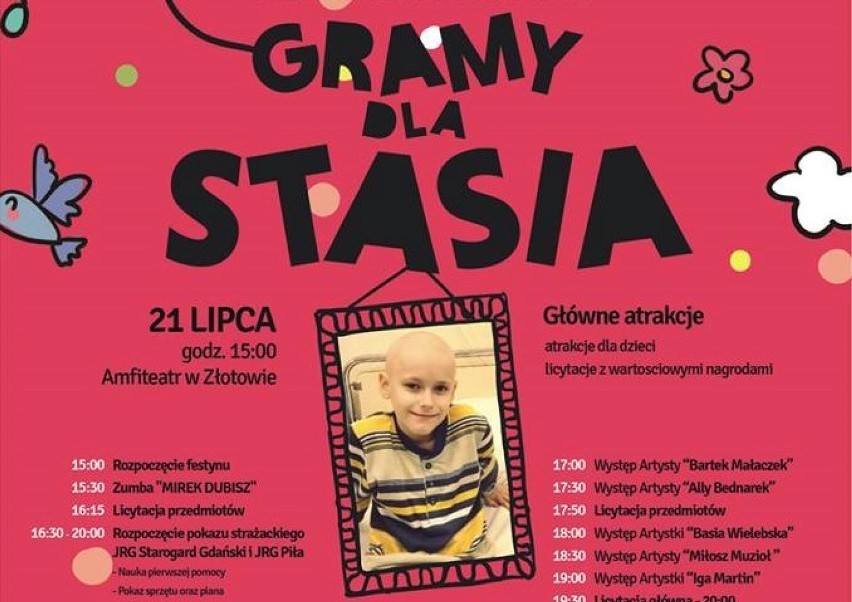 Festyn Charytatywny "Gramy dla Stasia"  w amfiteatrze w Złotowie już wkrótce