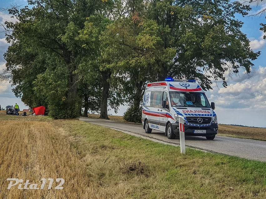 Śmiertelny wypadek z udziałem motocykla na drodze Bądecz-Podróżna