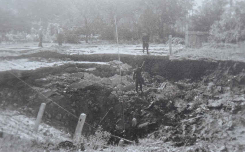 Zapadlisko w Trzebini. Lata 50-60 ubiegłego wieku