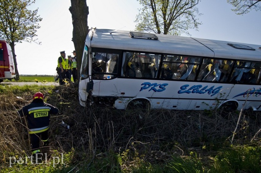 Wypadek autobusu w Zwierznie