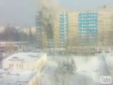 Pożar bloku na ulicy Skalskiego w Będzinie