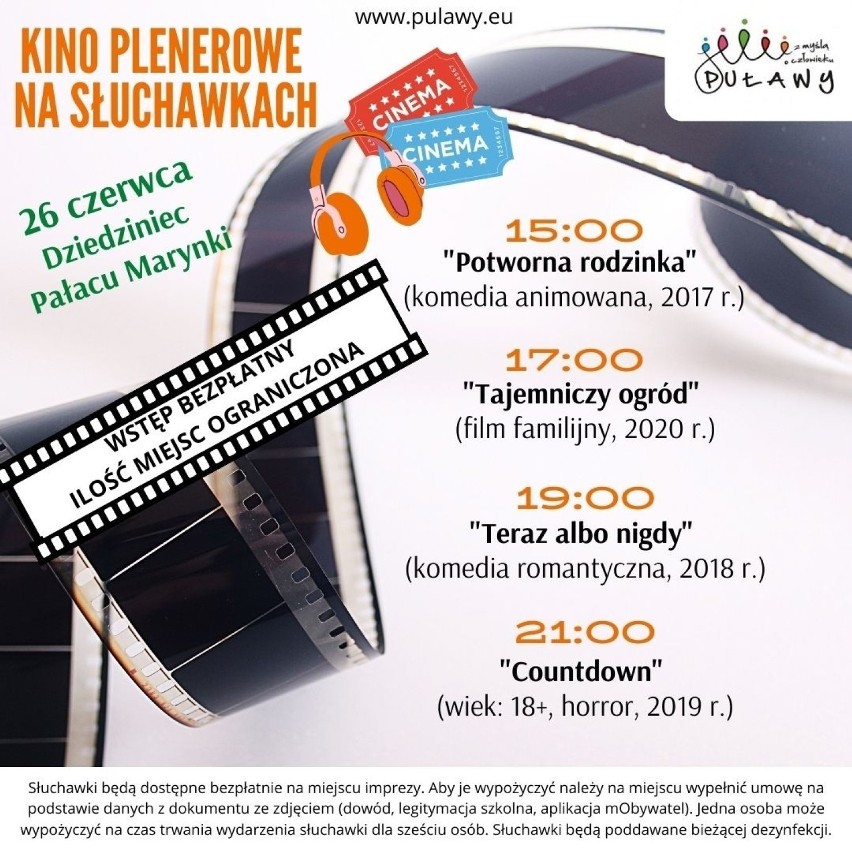 Kino plenerowe na słuchawkach w Puławach! Wkrótce pierwszy seans