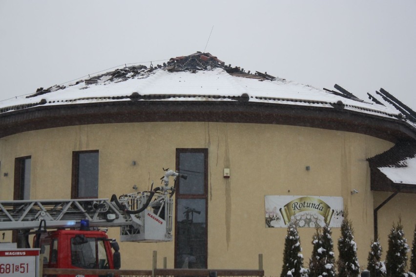 Pożar sali bankietowej ul. Długa Zawiercie 27 01 2015