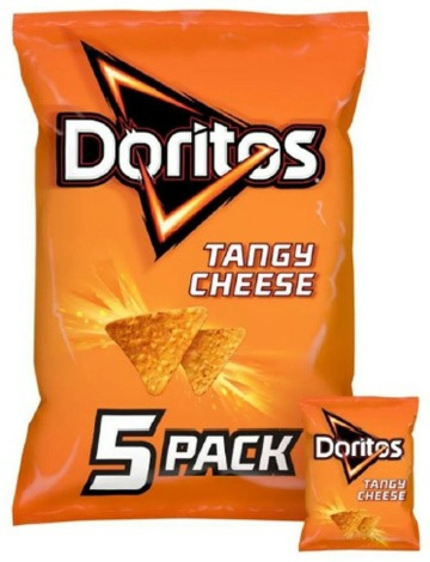 Opakowanie wycofanej partii chipsów serowych Doritos