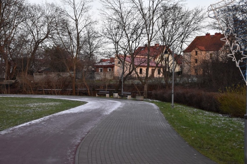 Sobotnie popołudnie w Rumi. Zima zostawiła swój ślad w miejskich parkach| ZDJĘCIA