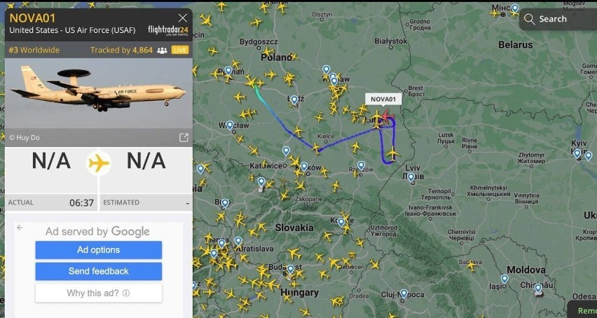 Biden już w Kijowie, a nad Lubelszczyzną krążą amerykańskie samoloty rozpoznania strategicznego