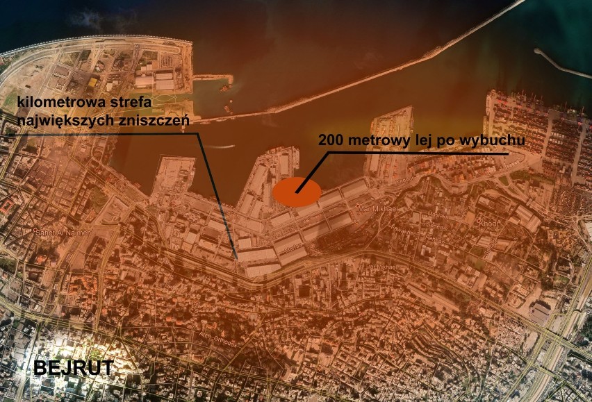 Tak prezentuje się mapa zniszczeń w Bejrucie. Zobaczcie, co...