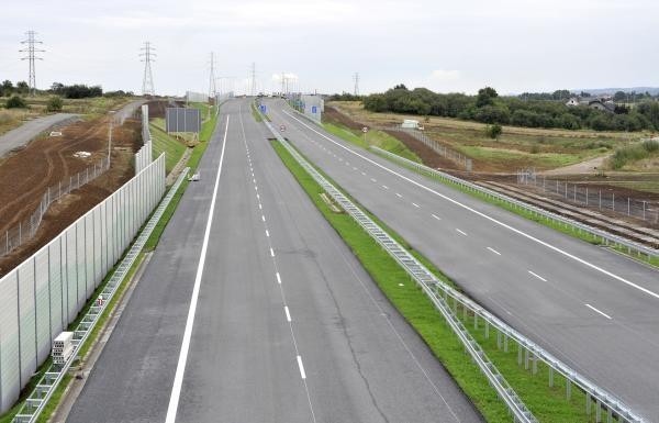 Odcinek autostrady A4 w kierunku Tarnowa.