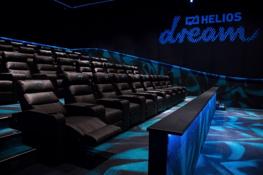 Sala kinowa Helios Dream. W kinie w CH Karolinka w Opolu...