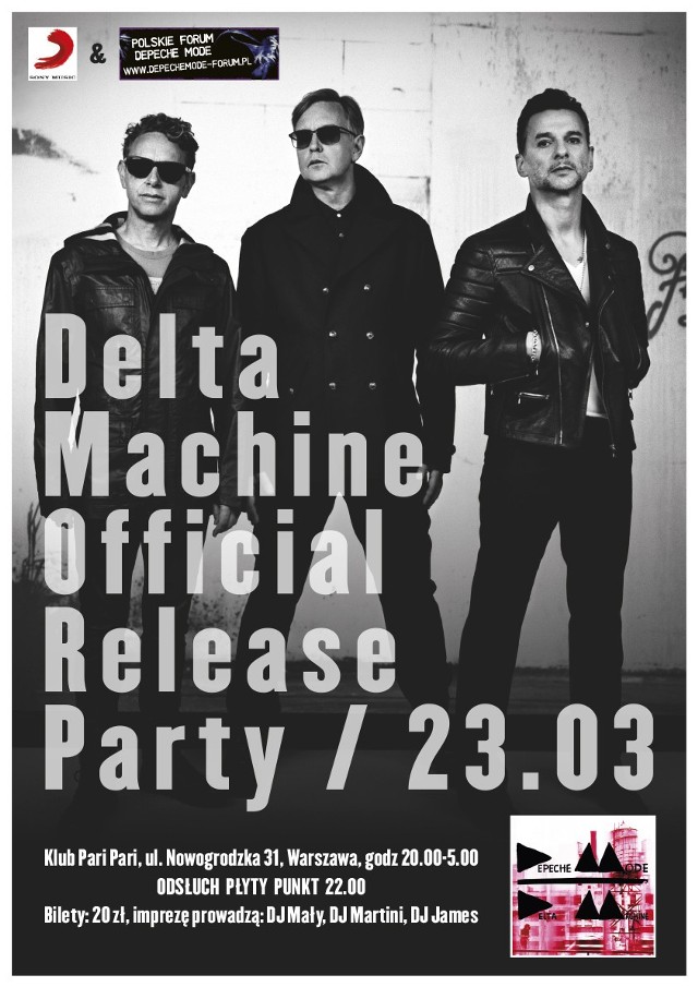 Delta Machine Official Release Party- 23 marca w Warszawie.
