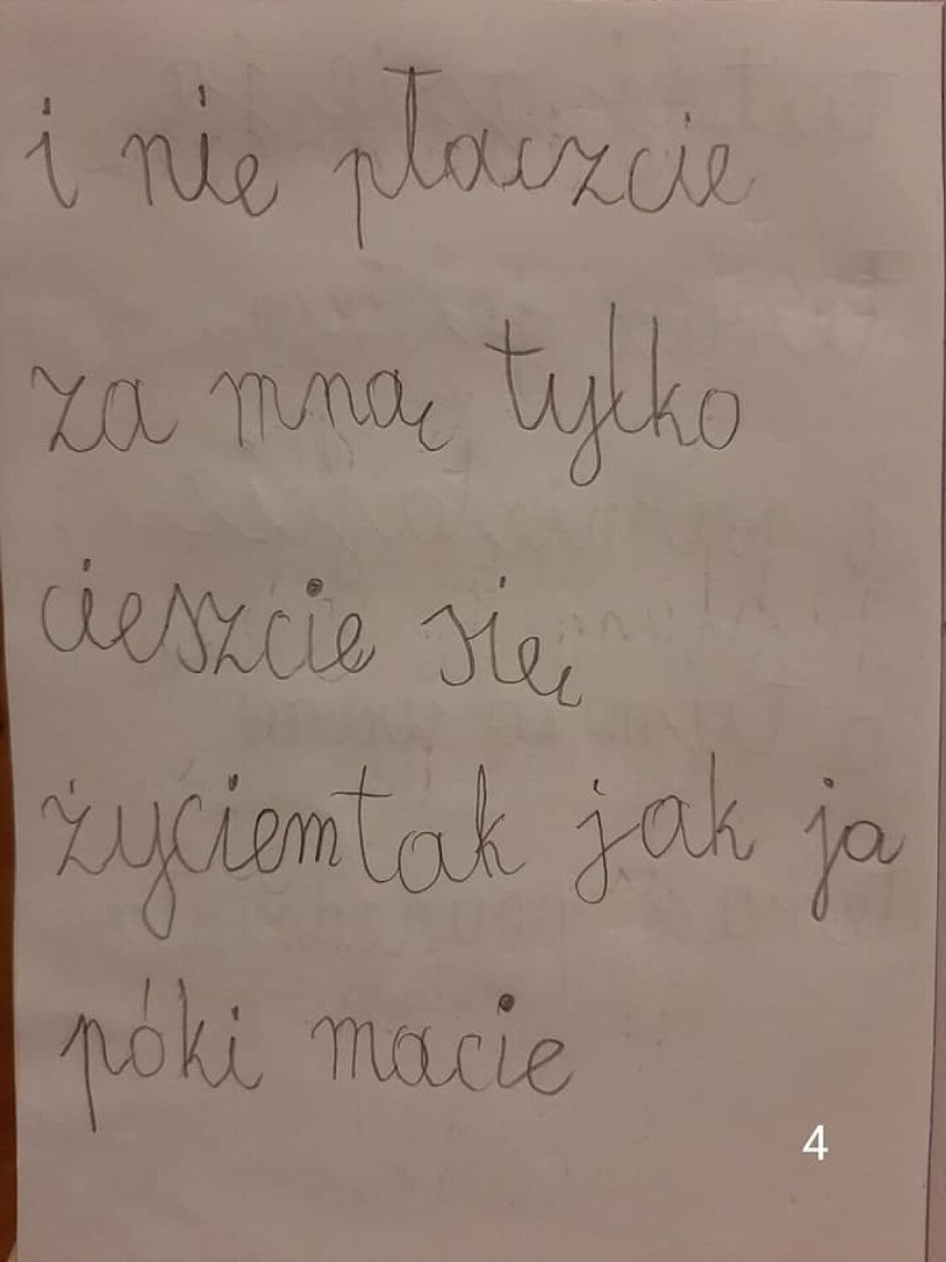 8-letnia Małgosia Kląskała z Wrocławia przed śmiercią napisała list do rodziców. "Nie płaczcie za mną, tylko cieszcie się życiem..."